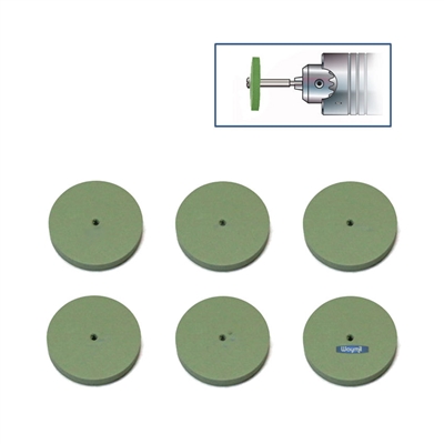 SQUARE EDGE SILICONE WHEELS  X-Fine Grit - 7/8" Diameter for Hard Metals