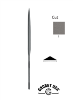 BARRETTE NEEDLE FILE Grobet Length 6-1/4"-  Cut 2