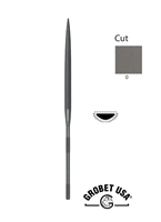 HALF ROUND NEEDLE FILE Swiss Made Grobet Length 6-1/4"-  Cut 0