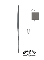 KNIFE NEEDLE FILE Swiss Made Grobet   Length 6-1/4"- Cut 2