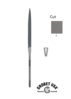 KNIFE NEEDLE FILE Grobet   Length 6-1/4"- Cut 0