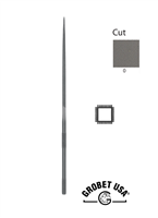 SQUARE NEEDLE FILE Grobet  Length 6-1/4"- Cut 0