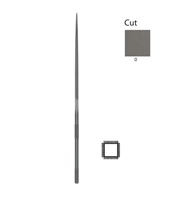 SQUARE NEEDLE FILE Relentless Europe Length 6-1/4"-  Cut 0