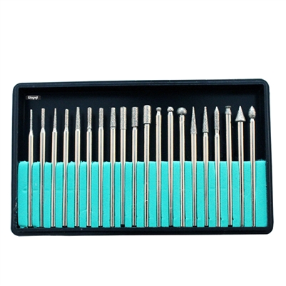 DIAMOND BUR SETS Economy 3/32ï¿½ï¿½ Shank 20 Pcs