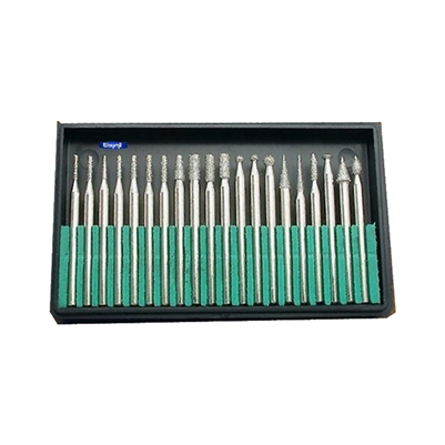 DIAMOND BUR SET</br> Economy 1/8" Shank</br> 20 Pcs