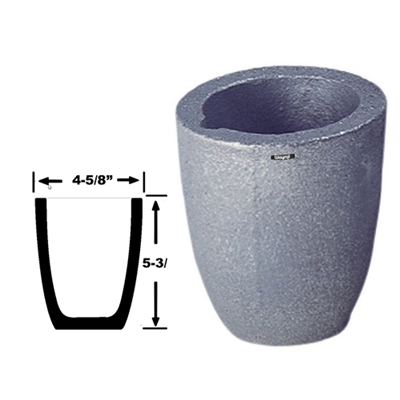 GRAPHITE MELTING CRUCIBLES  Style 4 4-5/8" dia. (outside)