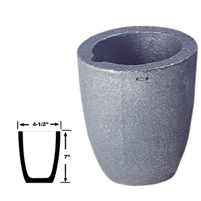 GRAPHITE MELTING CRUCIBLES  Style 6 4-1/2" dia. (outside)