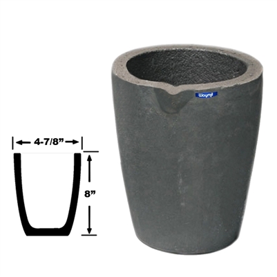 GRAPHITE MELTING CRUCIBLES  Style 10 4-7/8" dia. (outside)
