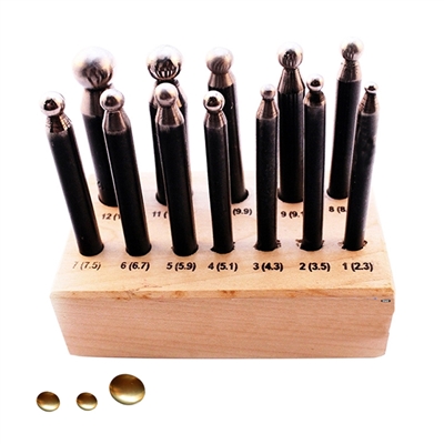 PUNCH DAPPING SET   12 Pcs With Stand