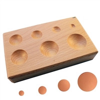 WOOD SHAPPING BLOCK Round Depressions