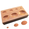 WOOD SHAPPING BLOCK Oval Depressions
