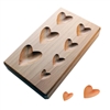 WOOD SHAPPING BLOCK  Hearts Depressions