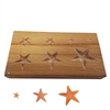 WOOD SHAPPING BLOCK Stars Depressions