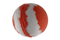 vegan bath bomb for sensitive skin with peppermint candy fragrance