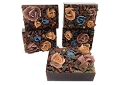 beautiful soap gift with flowers and unisex gingersnap fragrance