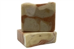 vegan facial cleanser soap for eczema or rosacea with glacial marine clay and carrot and kelp and calamine