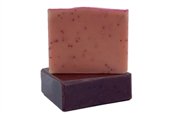 vegan soap for sensitive skin with kokum butter and fresh picked strawberries fragrance