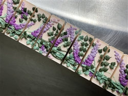 vegan artisanal soap with lavender and cedarwood fragrance