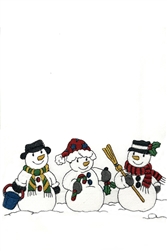 3 Snowmen Holiday Tea Towel