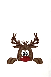 Boy Reindeer Holiday Tea Towel