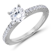 Breathless Desire French PavÃ© Diamond Engagement Ring