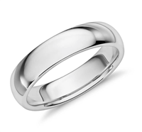 Platinum Cherish Comfort Fit Wedding Ring in Platinum or Gold 5mm