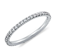 Ultimate Sparkle PavÃ© Diamond Eternity Ring in Platinum or Gold 1/3 ct. tw.