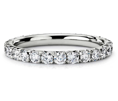 Pristine Memory French PavÃ© Diamond Eternity Ring in Platinum 1 ct. tw.