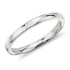 Platinum Halo Low Dome Comfort Fit Wedding Ring in Gold or Platinum  2mm