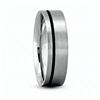 Fancy Carved Wedding Ring in White Gold 6mm