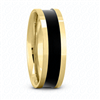 Fancy Carved Wedding Ring in Yellow Gold 6.5 mm High Polished Finish