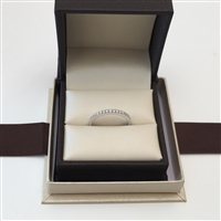 Pave Matching Round Diamond Wedding Band Anniversary Ring in White Gold 14K 0.16 ct. tw.