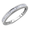 Channel Invisible Set Matching Princess Cut Diamond Band Anniversary Ring in White Gold 14K 0.64 ct. tw.
