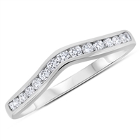 Matching Diamond Wedding Band Anniversary Ring in White Gold 14K 0.30 ct. tw.