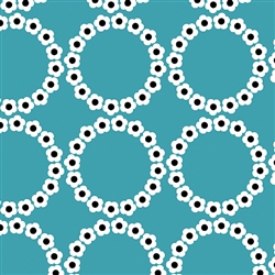 Benartex Fresh Bloom Daisy Chain Teal 4455-80 Half yard