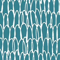 Benartex Fresh Bloom Scribble Teal 4457-84 Half yard