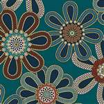 Benartex Divine Twine Floral Teal 6161-54 Half yard