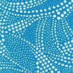 Benartex What a Whirl by Greta Lynn Twister Dot Turquoise 6574-84 Half Yard