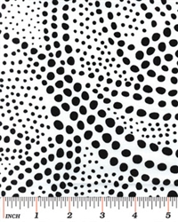 Benartex What a Whirl by Greta Lynn Twister Dot White 6574-9 Half Yard