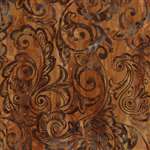 Timeless Treasures Feather Scroll Batik Tonga-B3272-Maple Half Yard