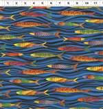 Clothworks Sea Spirits  by Laurel Burch Y1290-31M Half Yard