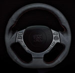 C-WEST R35 GT-R Durement Steering Wheel With Red Stich