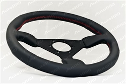PERSONAL Neo Grinta 350mm Black Leather/Black Spoke/Red Thread