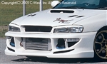 C-WEST GC/Impreza FRONT BUMPER WITHOUT FOG SCREW HOLES FRP