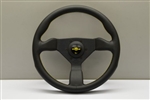 Personal Neo Grinta Steering Wheel 330mm Black Leather / Black Spokes / Yellow Stitch