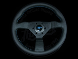 Personal Grinta Steering Wheel 330mm Perforated Leather w/ Blue Stitch Steering Wheel