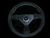 Personal Grinta 330mm Black Suede w/ Green Stitch Steering Wheel