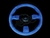 Personal Grinta Steering Wheel - Blue Suede / Black Spokes / Black Stitch
