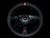 Personal Trophy 350mm Steering Wheel - Black Suede / Black Spokes / Red Stitch