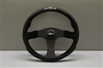 Personal Pole Position Steering Wheel 350mm Black Leather / Black Suede / Black Spokes